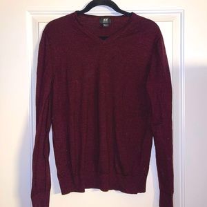 H&M Merino Wool Mens V-Neck sweater - L